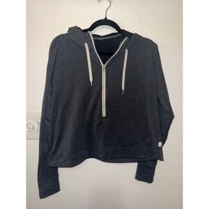Vuori Vista Half Zip Jacket Hoodie Charcoal Gray Size S